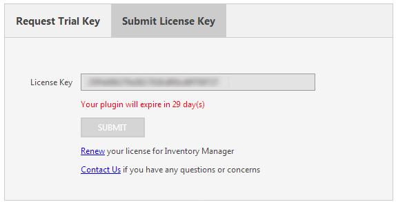 Once your trial period expires, a message will be displayed that Your plugin is expired. To renew your license, click on Renew and you will be redirected to our website.