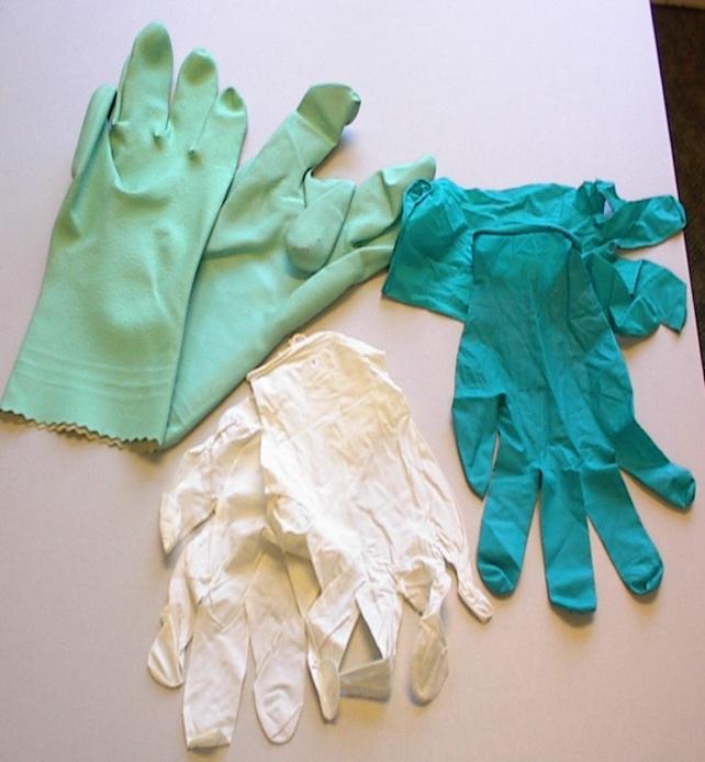 contamination They type of gloves necessary and the frequency of changing is specific to