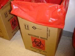 Work Practices Biological Waste Disposal To be used for all items contaminated with human or animal blood, fluid or tissue Also