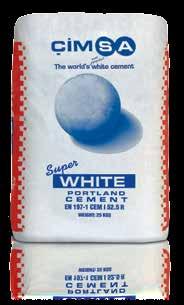 White Portland Cement is a product, that has been used for more than 100 years around the world, preferred for obtaining aesthetical appearances and high strength levels.