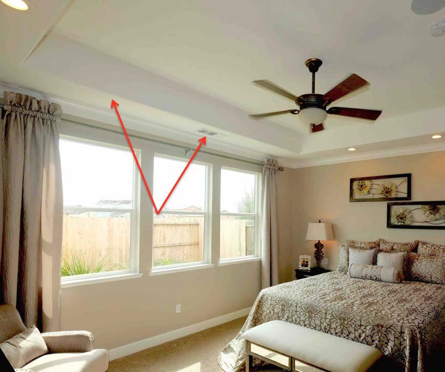 Figure 13: Three Basic Strategies To Achieve Ducts in Conditioned Space: 1. Dropped Ceilings, Soffits. Often for esthetic reasons designers will create dropped or tray ceilings as a design element.