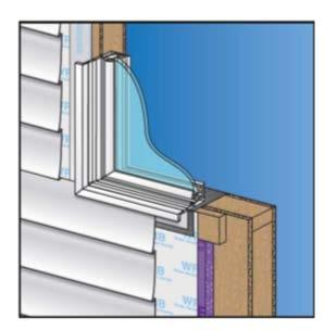 Approaches to Structural Attachment and Flashing Of Windows Windows mounted on Rough Opening Extension Support Elements, (ROESE)also known as bucks that act as spacers to accommodate the exterior