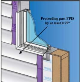 Figure 29: FMA/AAMA/WDMA 500-16 Method C Benefits: WRB over the wood sheathing provides protection. Drainage wrap type products are recommended to facilitate drainage.