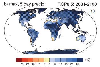 Precipitation At daily to weekly time scale, a shift to more intense