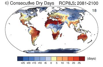 more frequent and intense periods of agricultural droughts are