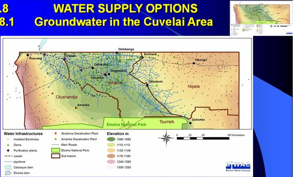 3.6 WATER DEMANDS & SUPPLY 3.6.3 Abstraction Requirements at Calueque 189 Mm 3 /a 3. THE AREA OF NAMIBIA 3.