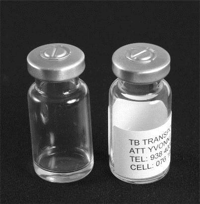 Figure Figure 1 Tuberculosis transport bottle. Acknowledgments The authors would like to thank Professor Martin Kidd (Stellenbosch University) for statistical analysis.