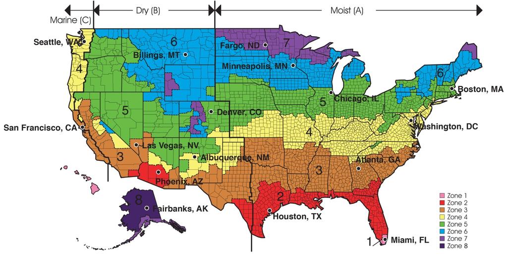 5 Cost and Performance In this section, energy savings are calculated for new and replacement windows in 16 cities representing a full range of U.S. climate zones (see Figure 26).