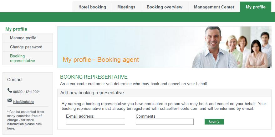 Booking representatives can be nominated by the travellers themselves.