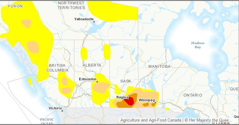 Canada Drought Monitor Drought conditions as of February 28, 2018