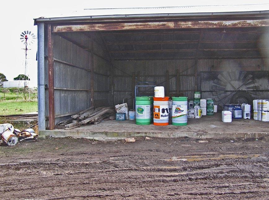 Preventing chemical contact with livestock To prevent livestock and animal contact with chemicals, the storage should have solid walls and/or security fencing and a roof.
