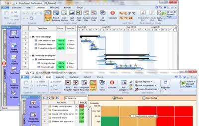 Microsoft Project file, run the simulation, and view the results