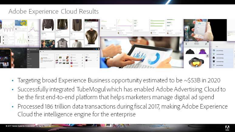 Adobe created and is the leader in the digital marketing category, which has redefined the enterprise software landscape.