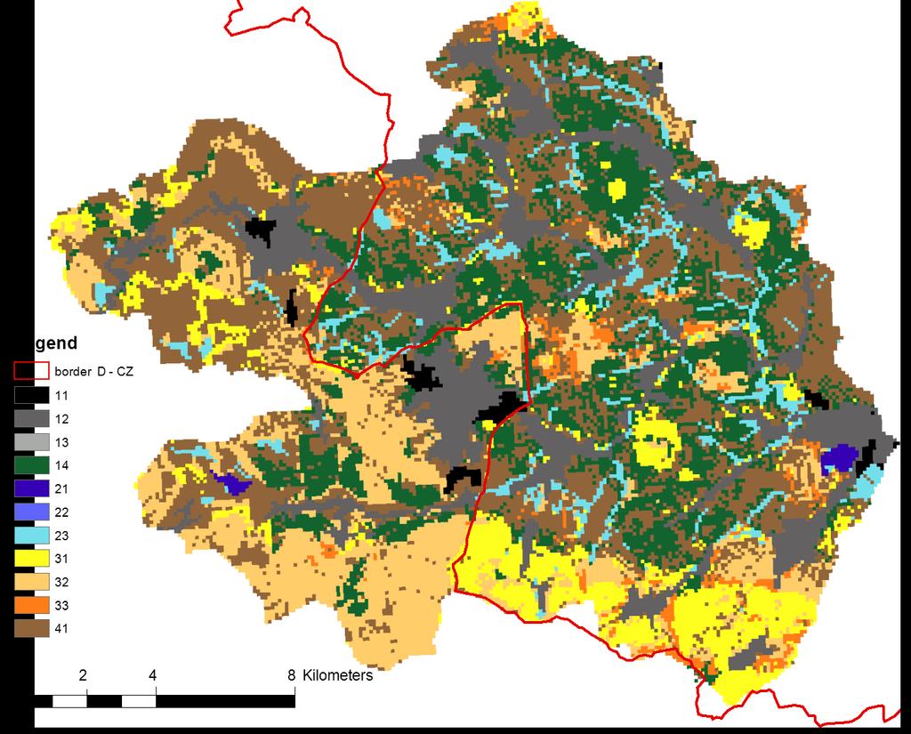 For Central Europe the standardized CORINE land use data are available.