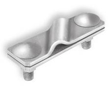 Stainless steel double clamps for earthing