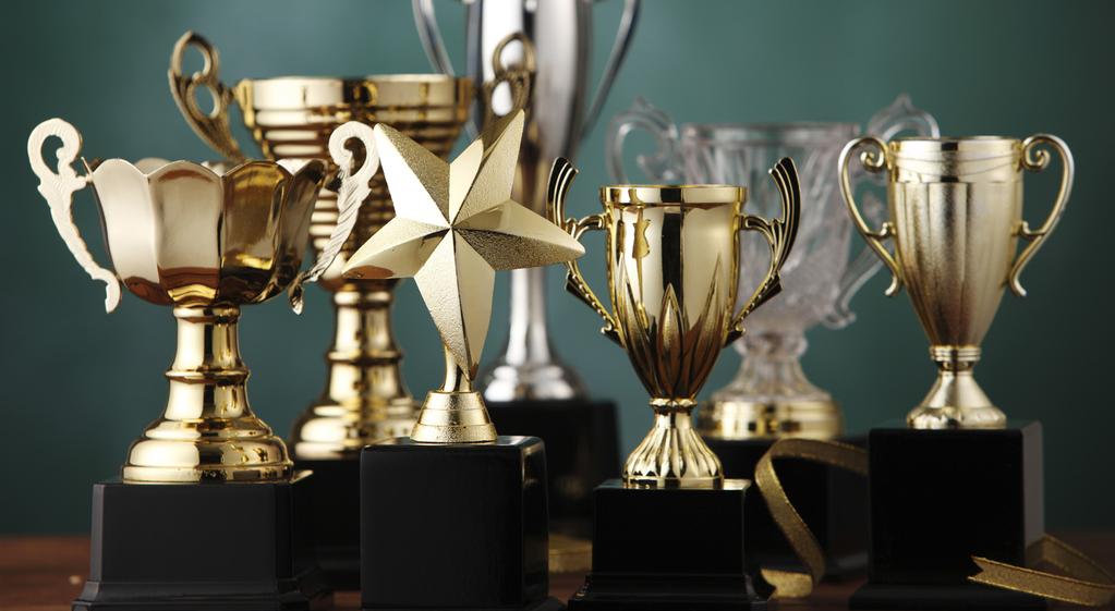 TROPHIES Honor an employee of the week or month with a trophy that