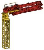 Putzmeister stationary booms can be mounted on rectangular columns or lattice booms, as appropriate for the situation on the construction site.