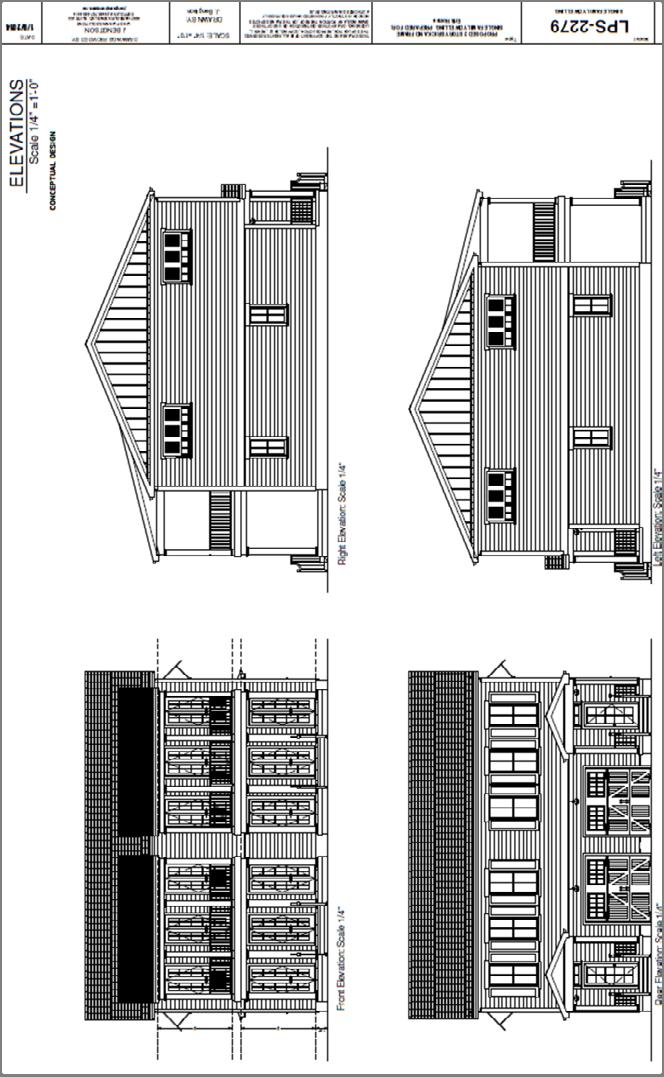 BUILDING ELEVATIONS OF PROPOSED 21 st ½