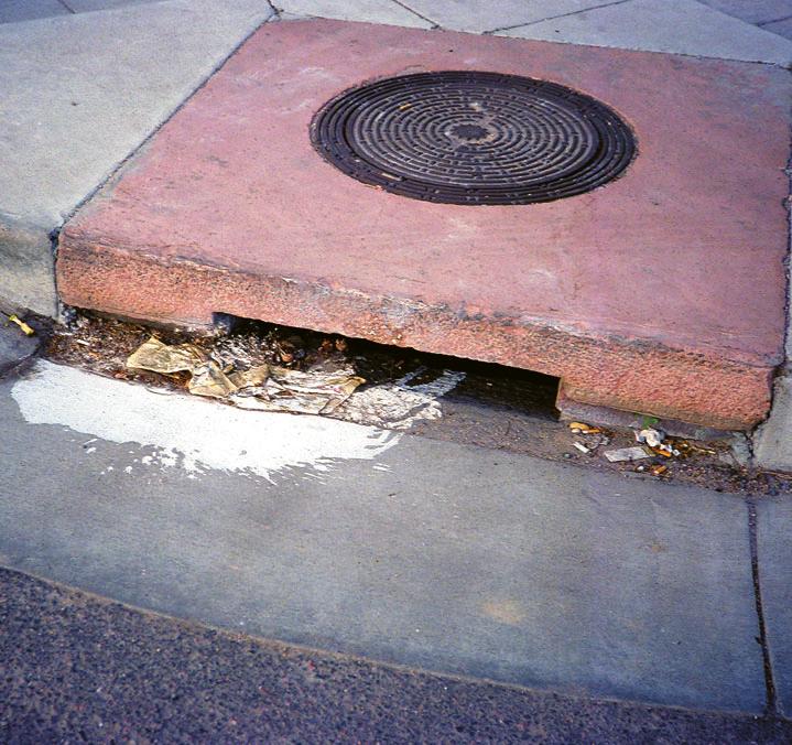 Anything on the sidewalks and streets, such as trash, antifreeze, motor oil, pet, paint, or excess fertilizer, is carried away by runoff and ends up in storm drains, where it flows into rivers,