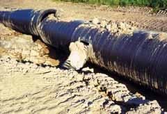 Just the FACTS! FLOTATION Floating 1050mm Pipe. Flotation needs to be addressed during the design of buried pipelines.