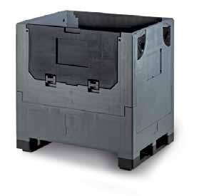 vailable in both pallet or wheeled versions 4. Rated at x50 kg dynamic loads 4 3 00 x 00 Magnum Smooth Wall 00 x 00 Maxipac Volume / Weight Load capacity / Version / Lid 9140000 xt.