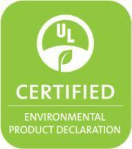 According to EN 15804 and ISO 14025 Dual Recognition by UL Environment and Institut Bauen und Umwelt e.v. This declaration is an environmental product declaration (EPD) in accordance with ISO 14025.