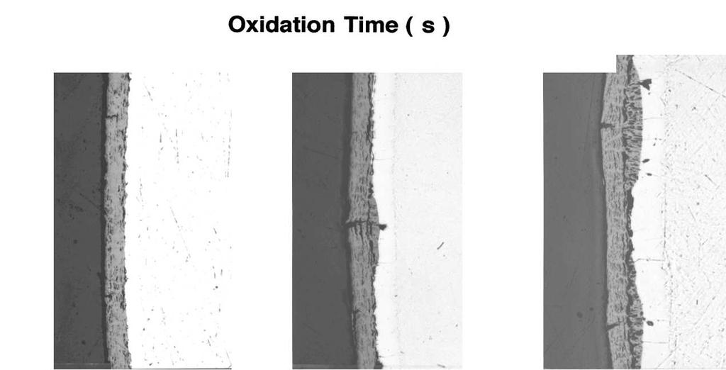 Protective effect of the pre-formed oxide for high temperature oxidation 120 s 180