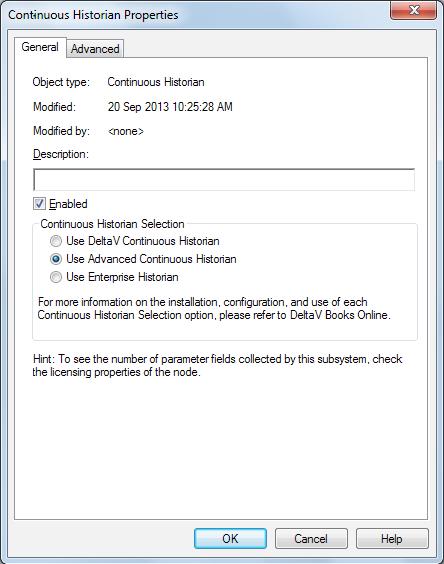 Select the Advanced Continuous Historian in DeltaV Explorer. Multiple Advanced Continuous Historians are supported in a single DeltaV DCS, one per Application Station.