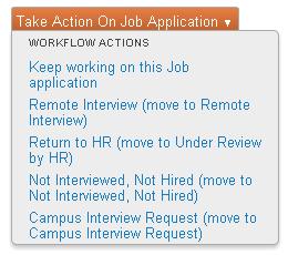 STEP 4: UPDATE APPLICANT STATUS Once you have completed the Hiring Selection matrix, you are ready to take action on the applicants.