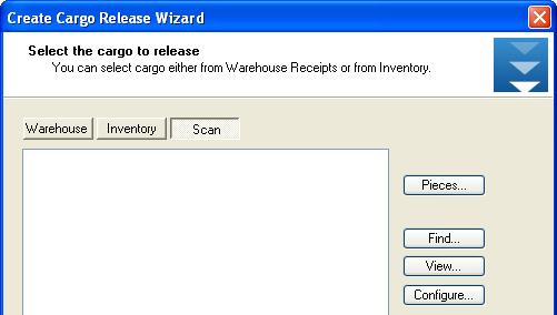 1) Create the Cargo Release by clicking the Add button. The Cargo Release Wizard opens.
