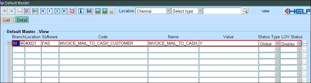Invoice for Trade screen to cancel the invoice which navigates to Credit Note for Revenue