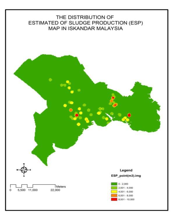 Figure 2: The distribution o the STP s in Iskandar Malaysia Figure 3: The distribution of ESP in Iskandar Malaysia Table 1 summarized the vital information needed for