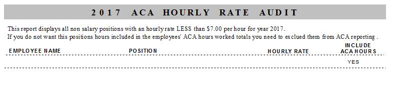 10 cents per hour for shift differential, or being bilingual that have hours logged that you don t want included in their ACA hours worked. They need to be flagged to be excluded.