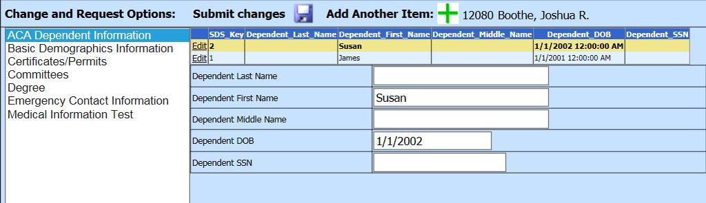 Option 3 Employee Portal If your district has the Employee Portal menu tree option activated (listed right under Financial Office, see example below) you can have employees enter in their dependent