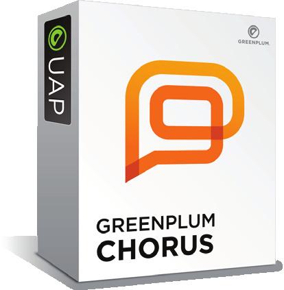 GREENPLUM CHORUS: Maximize Productivity for the Data Science Team Greenplum Chorus enables big data agility for your data science team.