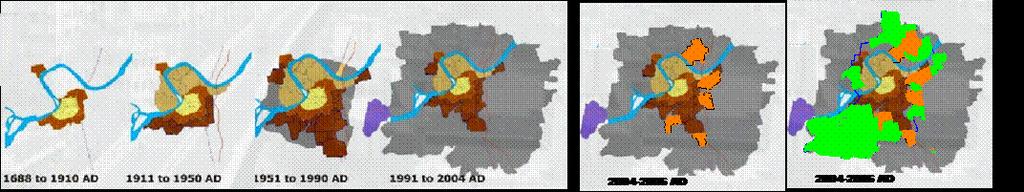 Growth of City Year Area in Historical Development Of Surat Dates Back To 300 BC. Municipality Established In 1852 AD. Municipal Corporation Formed In 1966. Population Sq.