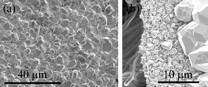 Temperature [C] Temperature (C) Fig. 3: SEM images of surface of copper film (sample B) near the (a) center and (b) edge of the sample.