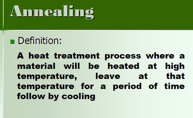 In other word: Annealing is the restoration of a cold-worked or