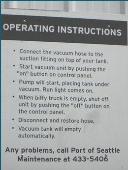 Aircraft Lavatory Servicing - Develop a written procedure Use buckets or pans Drain aircraft connecting hose Discharge to sanitary sewer