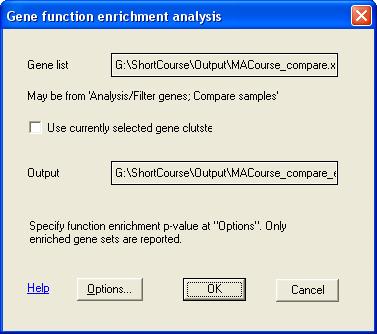 GENE ANNOTATIONS: LINKING NUMBERS TO BIOLOGY 46 Using GeneOntology in dchip For the gene list file, select the