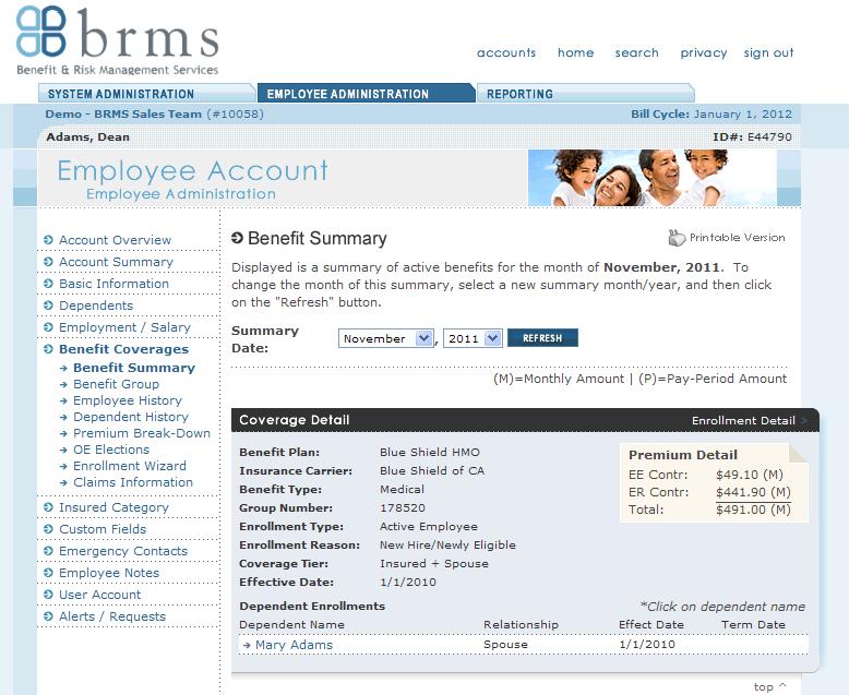 TO VIEW ALL OF AN EMPLOYEE S BENEFITS STEP ONE STEP TWO 1. Start on the Home page in Vbas 2. Click on the top, middle tab entitled Employee Administration or the Search button at the top of the page.