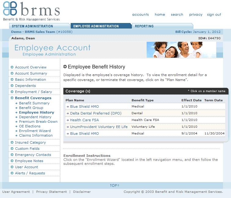 STEP SIX 6. You are now viewing the employee s history.