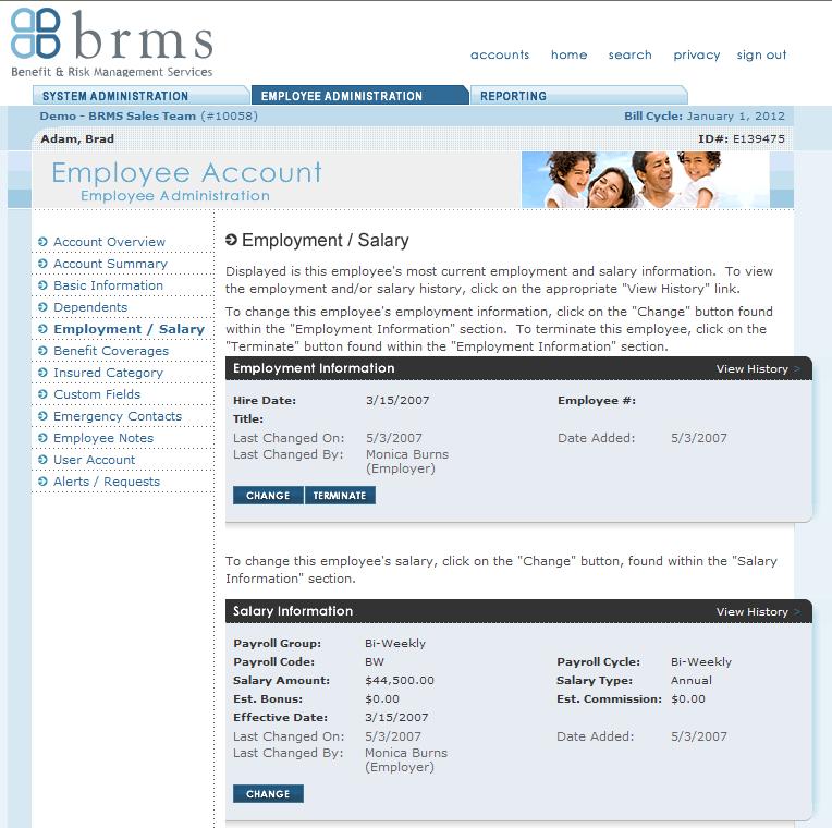 TO TERMINATE AN EMPLOYEE S EMPLOYMENT STEP ONE 1. Start on the Home page in Vbas STEP TWO 2. Click on the top, middle tab entitled Employee Administration or the Search button at the top of the page.