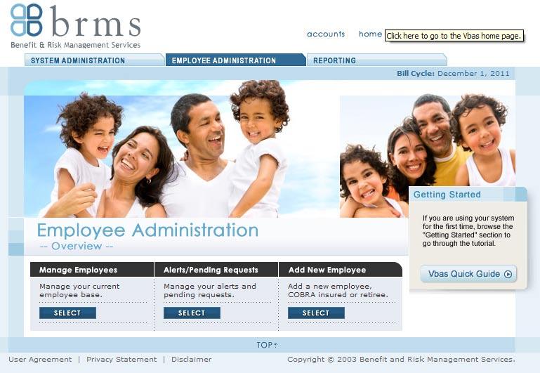Click on the top, middle tab entitled Employee Administration STEP THREE 3.
