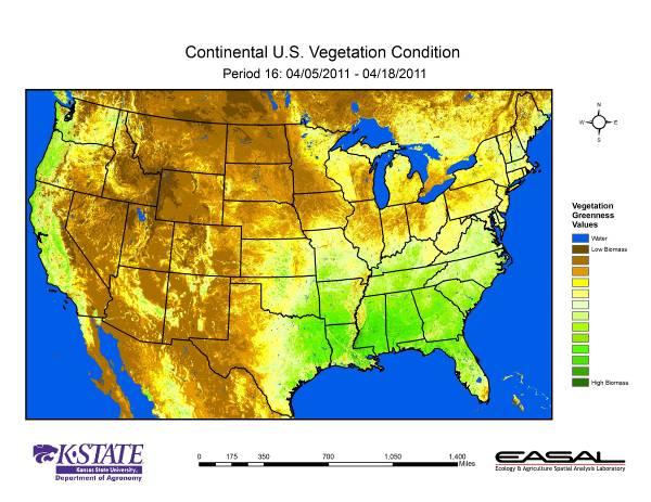 Map 5. The Vegetation Condition Report for the U.S.