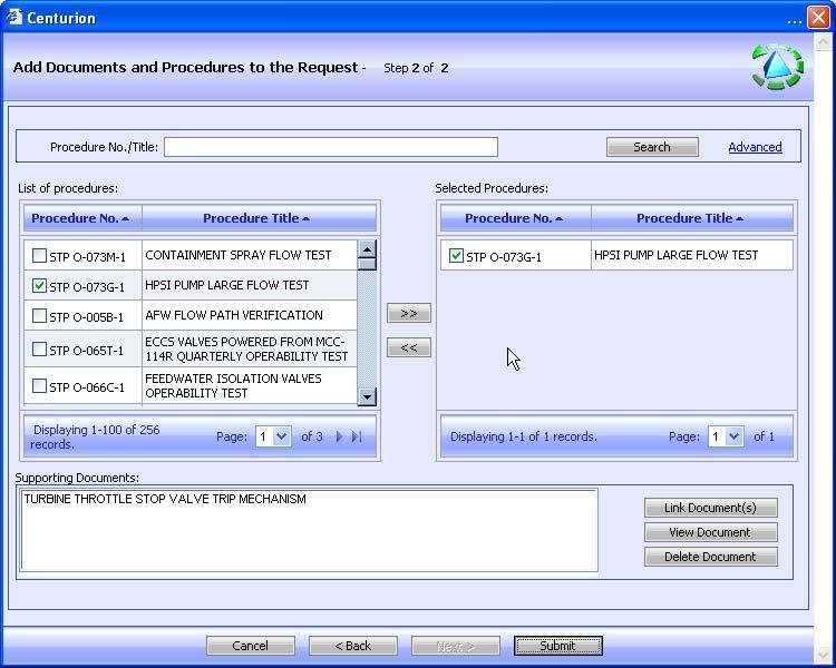 If requestors have additional information, the PCR form allows them to identify the affected procedure and add links to supporting documents.