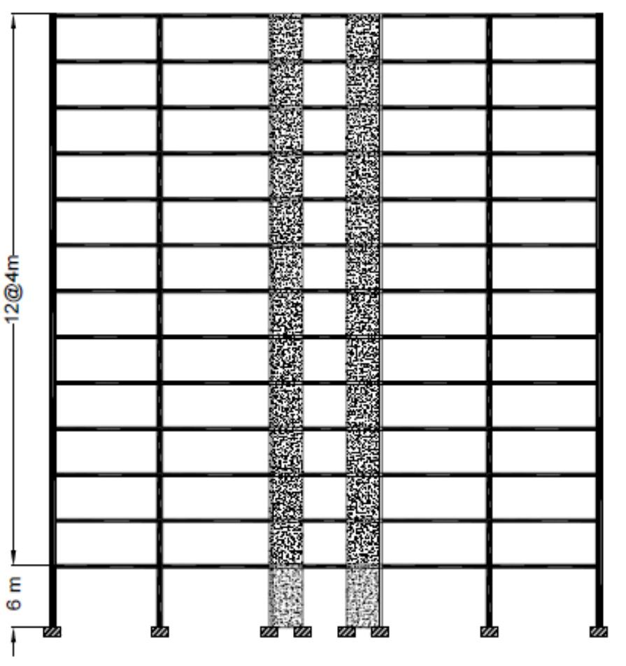 212 Earthquake Resistant Engineering Structures X (a) N (b) Figure 2: (a) Building elevation showing