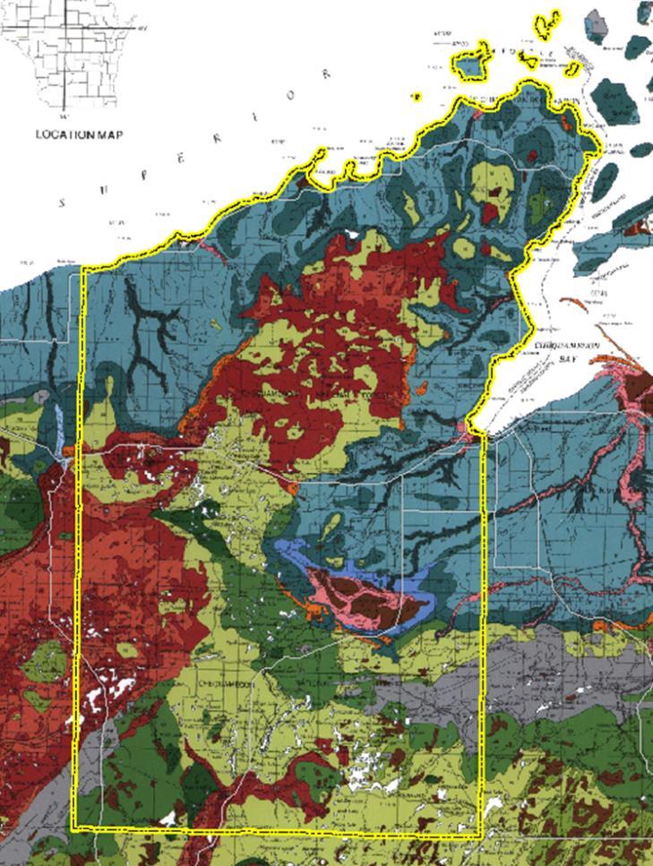 Wisconsin Groundwater Susceptibility Map Depth to bedroc, bedroc type, depth to water table,