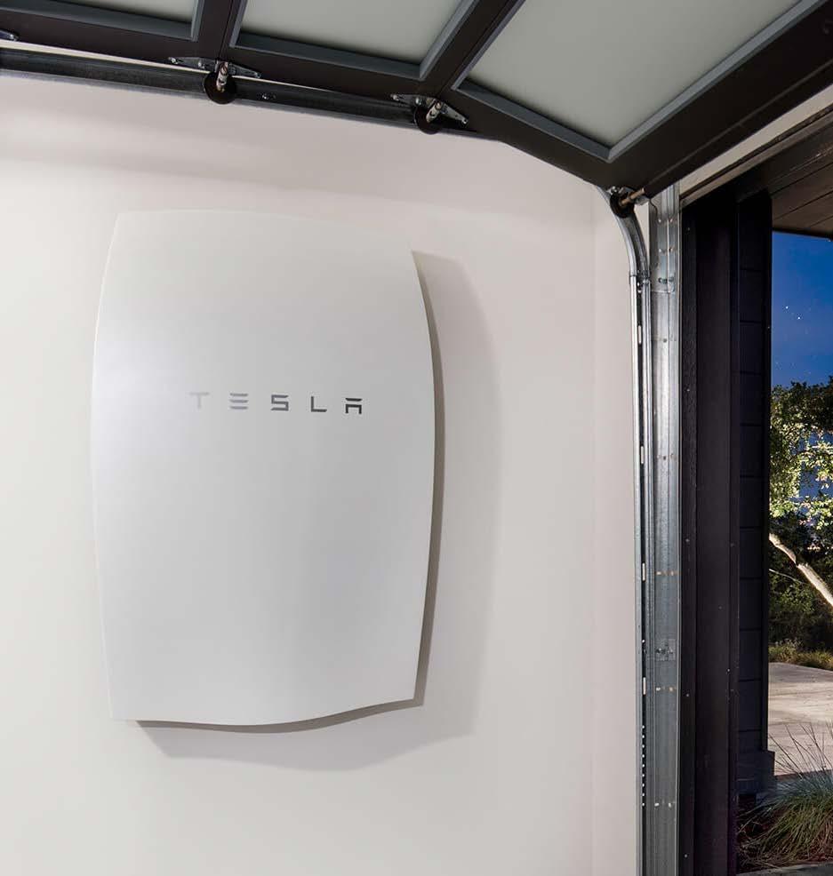 New Ideas: Battery Technology For Your Home Tesla Powerwall: a home battery that charges using electricity generated from solar panels, or when utility rates are low.