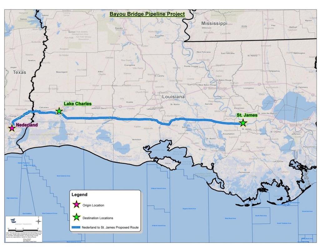 James segment expected to be complete in 2 nd half 2018 Light and heavy crude service Origin connections with Sunoco Logistics and Phillips 66 terminals at